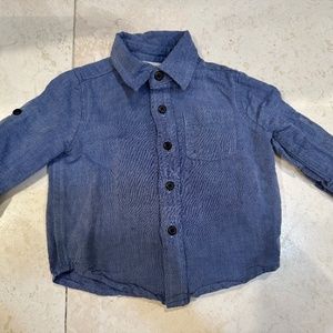 Janie and Jack long sleeve button up denim shirt 3-6 mo